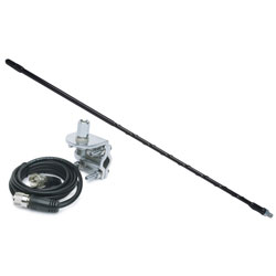 2' Top Loaded Fiberglass CB Antenna with Mirror Mount & Cable 75