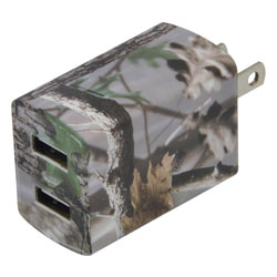 AC to Dual USB Power Adapter  Camouflage TKAC