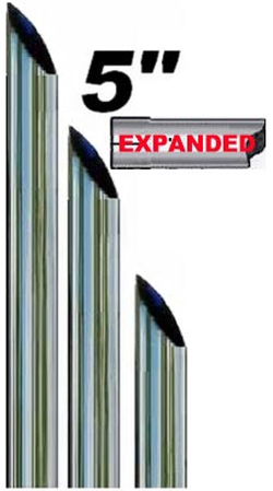 5 Inches Chrome Stacks Miter Cut-Expanded 48in 60522