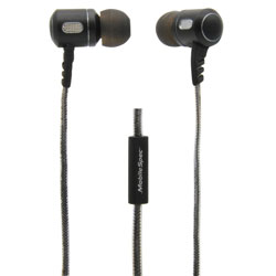 Premium Stereo Metal Earbuds with In-Line Mic  Black/Graphite MB