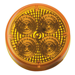 2.5 Round LED Diamond Lens Sealed Light w/2-Pin Connection AmbeR