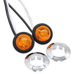 0.75in. LED Clearance & Side Marker Lights  2-Pack Amber RP534A2