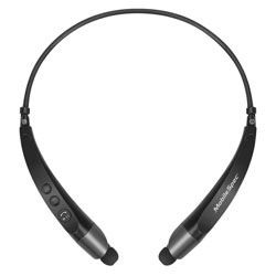 Stereo Bluetooth (R) Wireless Neck Headphones  Black(R) Wireless